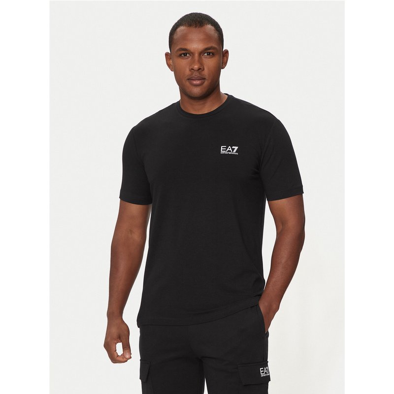 EA7 Emporio Armani T-Shirt 8NPT26 PJVQZ 1200 Schwarz Regular Fit