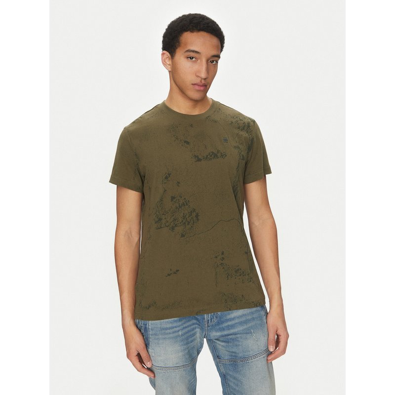 G-Star Raw T-Shirt Wash D25973-C338 H343 Grün Regular Fit