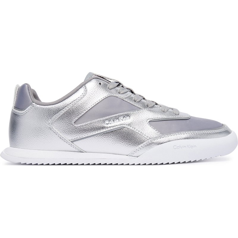 Sneakers Calvin Klein Low Pro Run Lace Stripe Met Lth HW0HW03272 Silberfarben