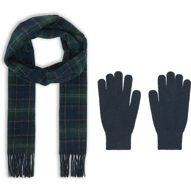 Set Schal und Handschuhe Barbour MGS0018NY91 Dunkelblau