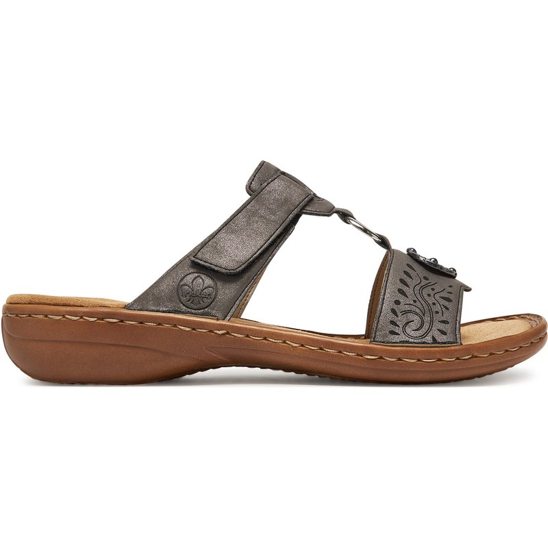 Pantoletten Rieker 608K1-45 Grau