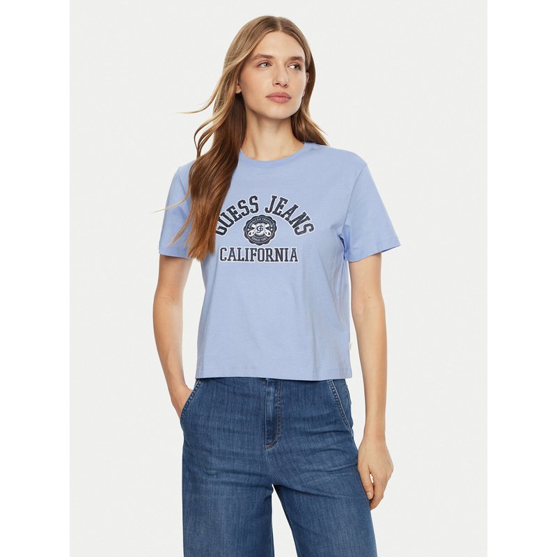 Guess Jeans T-Shirt W5RI43 K8HM0 Blau Regular Fit