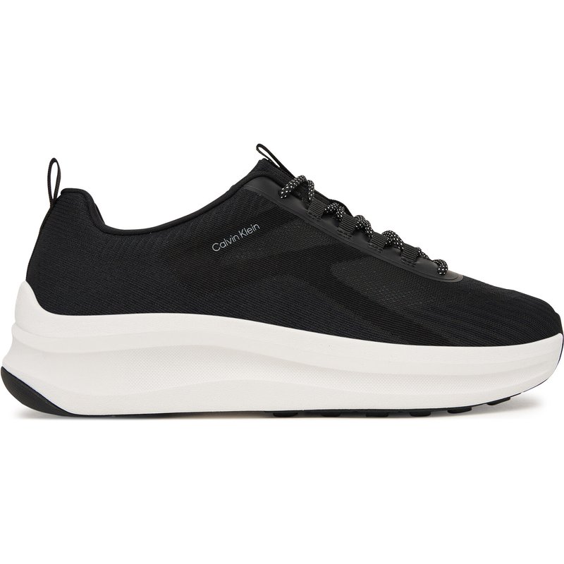 Sneakers Calvin Klein Andrea - Chunky Ck Stripe Runner Trainers HM0HM02158 Schwarz