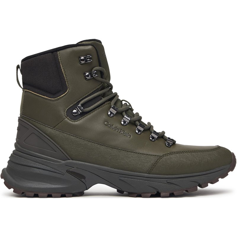 Schnürschuhe Calvin Klein Hike Runner Mid Laceup Lth HM0HM02323 Grün
