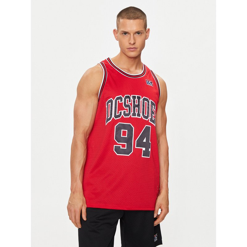 DC Shoes Tank-Top Shy Town Jersey ADYKT03230 Rot Regular Fit