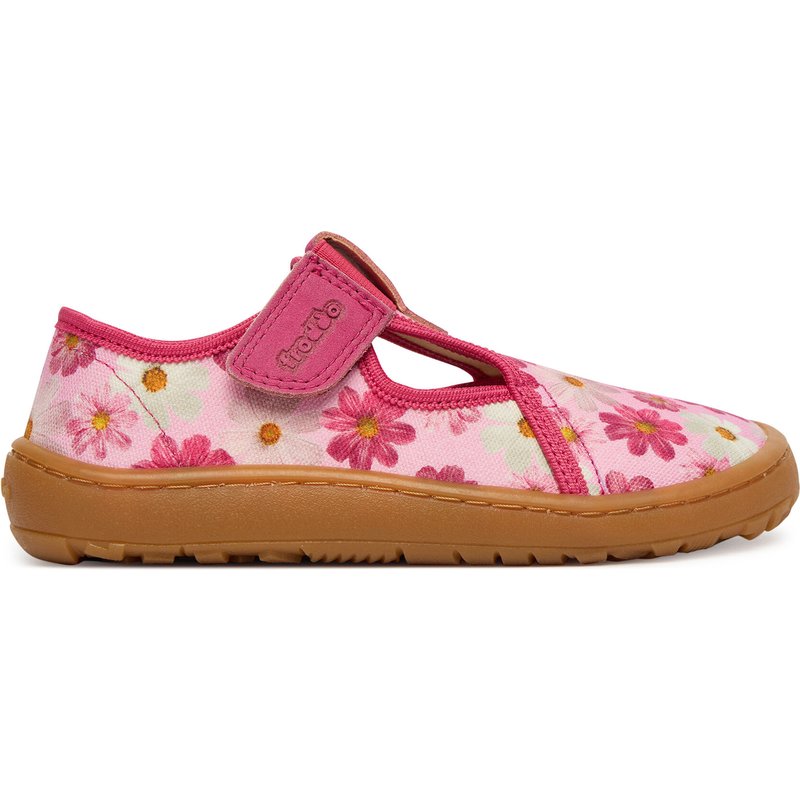 Hausschuhe Froddo Barefoot Canvas T-Bar G1700439-4 S Rosa