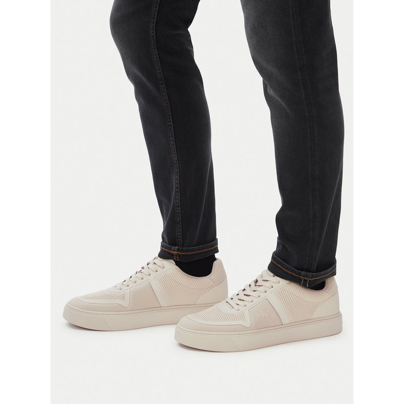 Sneakers Calvin Klein Classic Cups Laceup Knit HM0HM02130 Beige