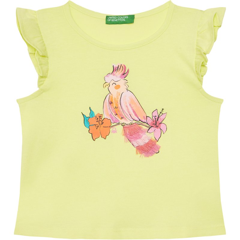 United Colors Of Benetton T-Shirt 3I1XG10JK Gelb Regular Fit