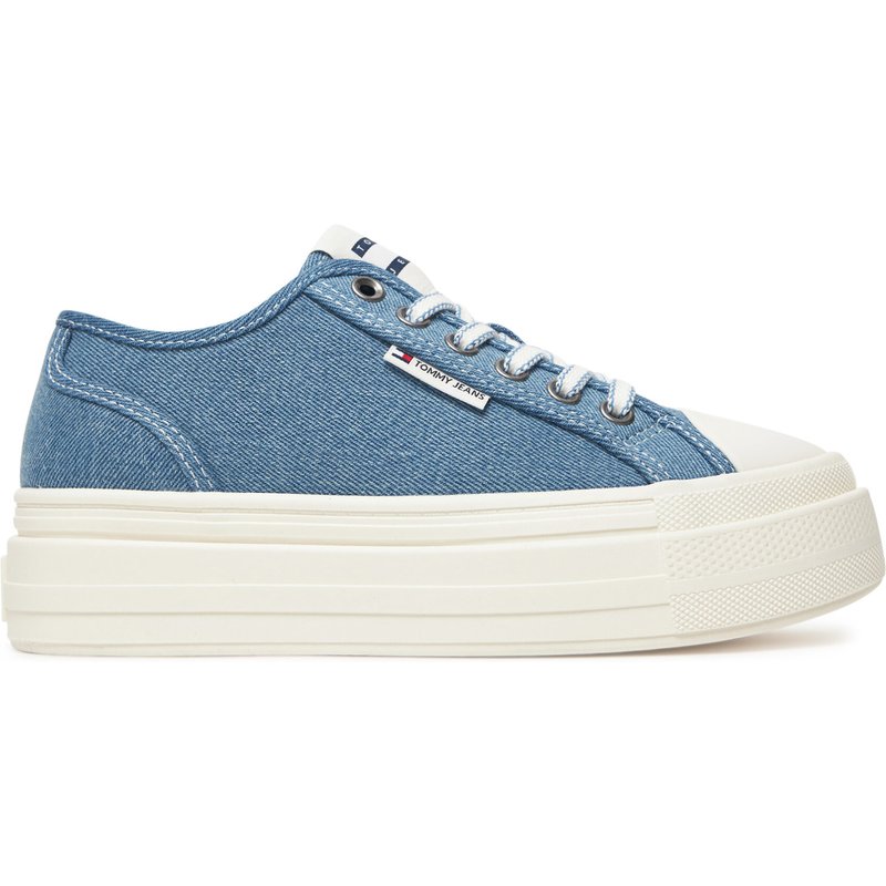 Sneakers Tommy Jeans Tjw Foxing Flatform Lc EN0EN02736 Blau