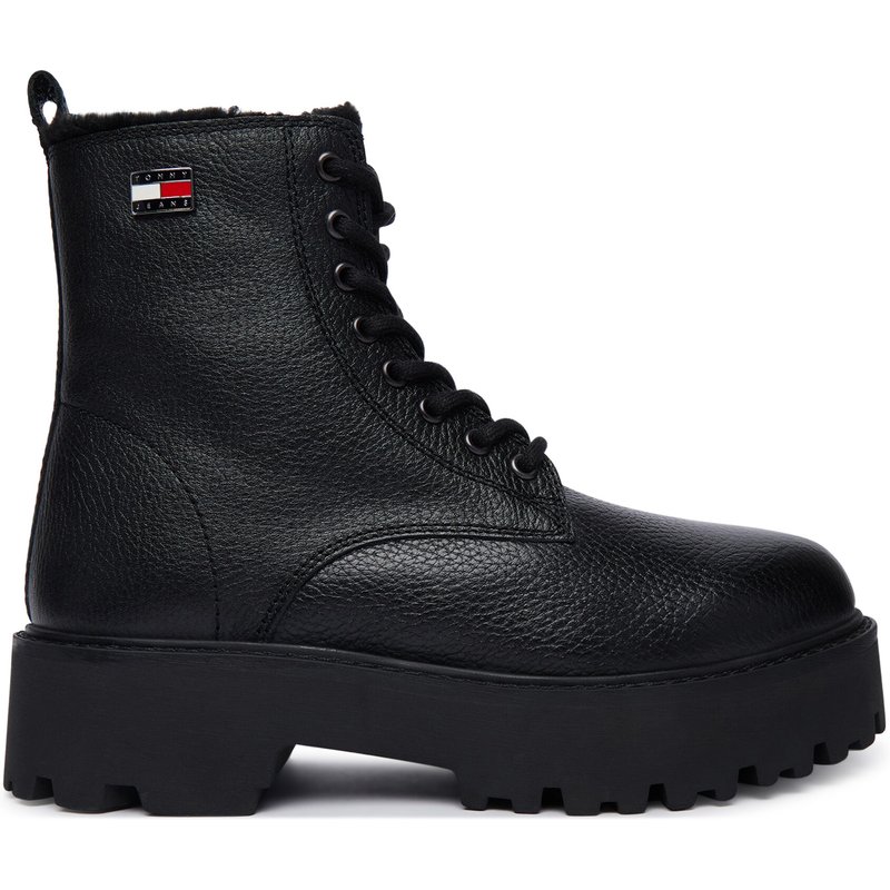 Schnürschuhe Tommy Jeans Tjw Platform Boots Wl EN0EN03159 Schwarz