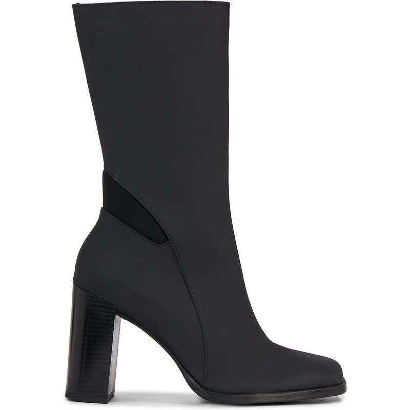 Stiefeletten Calvin Klein Jeans Heel Zip Boot Lth Wn YW0YW01113 Schwarz