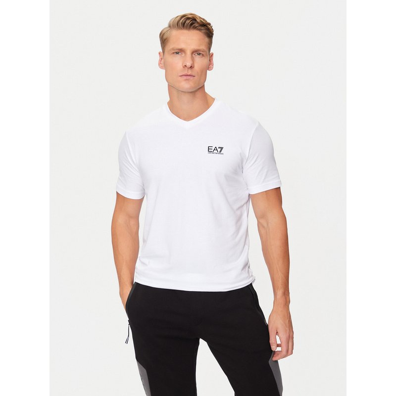 EA7 Emporio Armani T-Shirt 8NPT27 PJVQZ 1100 Weiß Regular Fit