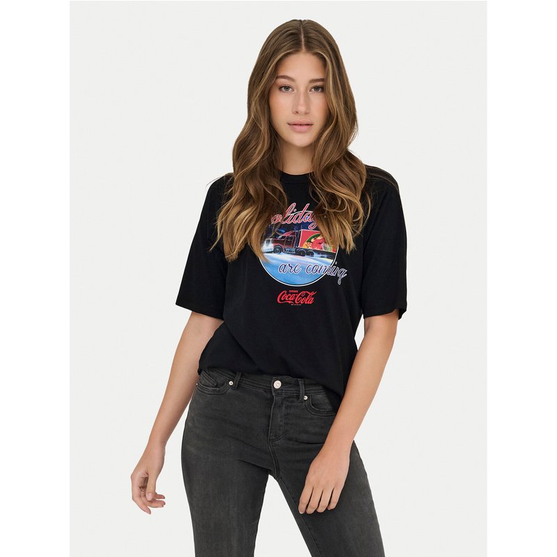 ONLY T-Shirt Coca Cola 15355794 Schwarz Regular Fit