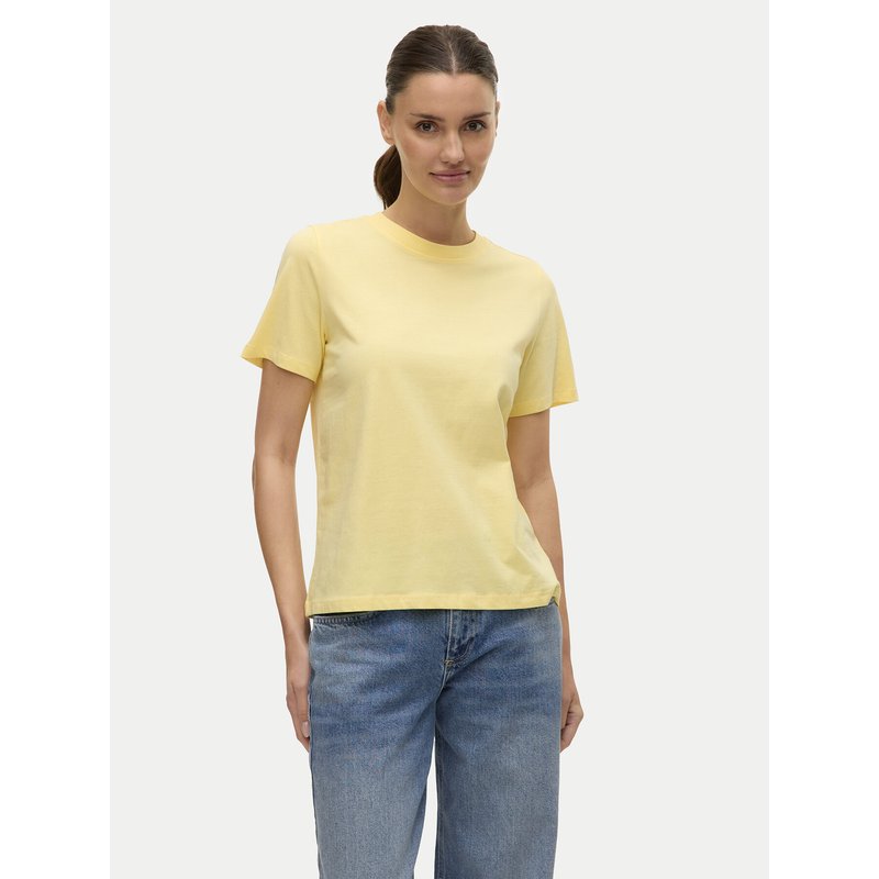 Vero Moda T-Shirt Paulina 10316991 Gelb Regular Fit