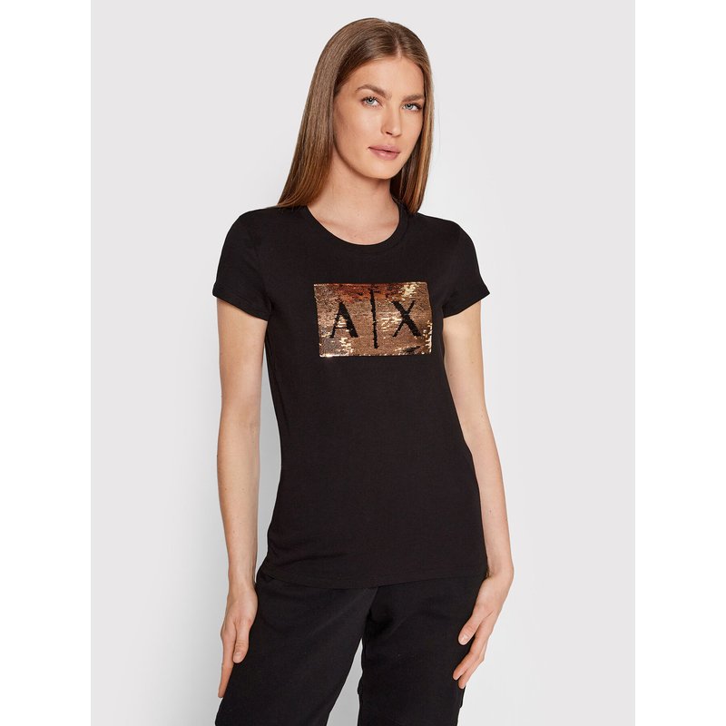 Armani Exchange T-Shirt 8NYTDL YJ73Z 6231 Schwarz Slim Fit