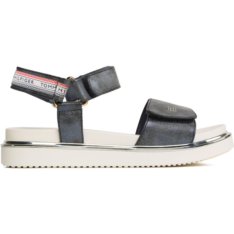 Sandalen Tommy Hilfiger Platform Velcro Sandal T3A2-32760-0568 S Dunkelblau