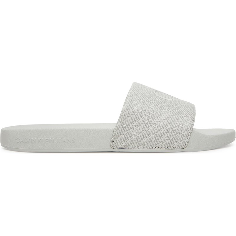 Pantoletten Calvin Klein Jeans Slide Aop Print YM0YM01269 Grau