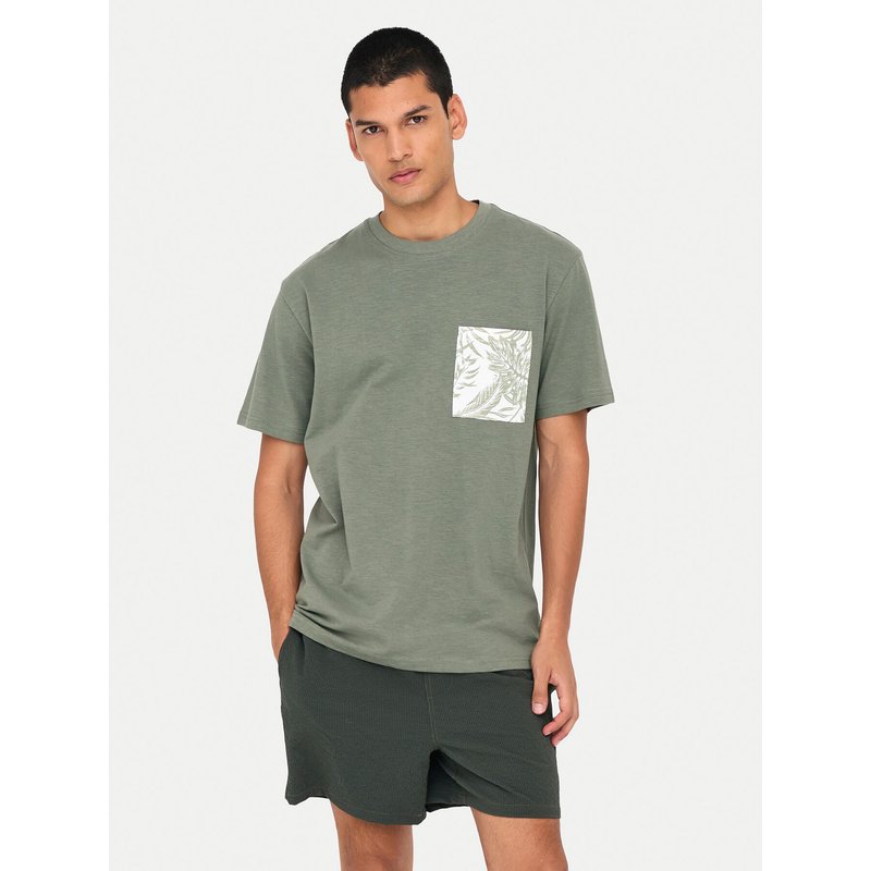 Only & Sons T-Shirt 22025286 Grün Regular Fit