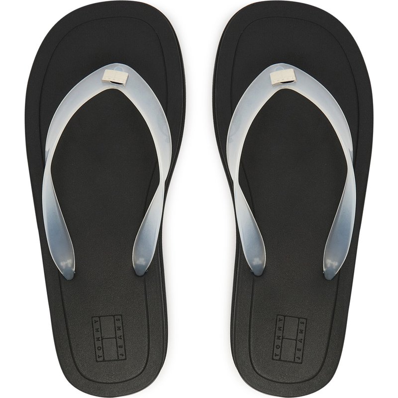 Zehentrenner Tommy Jeans Tjw Cleated Jelly Summer Sandal EN0EN02954 Weiß