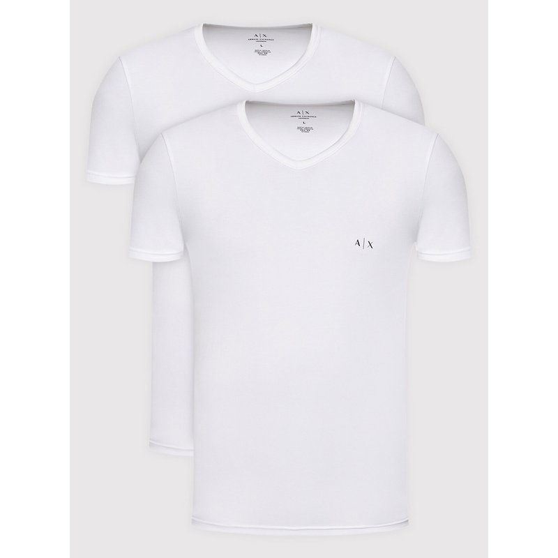 Armani Exchange T-Shirt-Set 956004 CC282 04710 Weiß Regular Fit