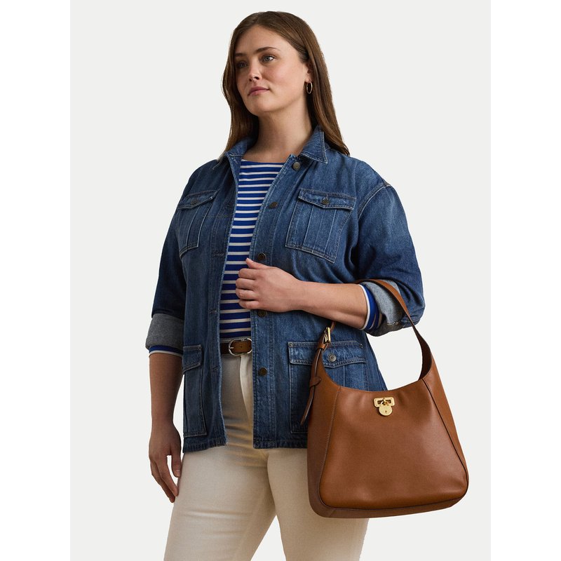 Handtasche LAUREN RALPH LAUREN Large Tanner Shoulder Bag 431956790001 Braun