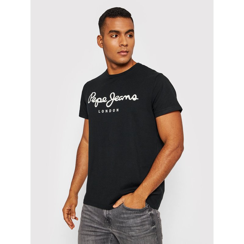 Pepe Jeans T-Shirt Original PM508210 Schwarz Slim Fit