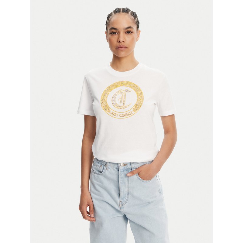 Just Cavalli T-Shirt 78PAHE13 Weiß Regular Fit