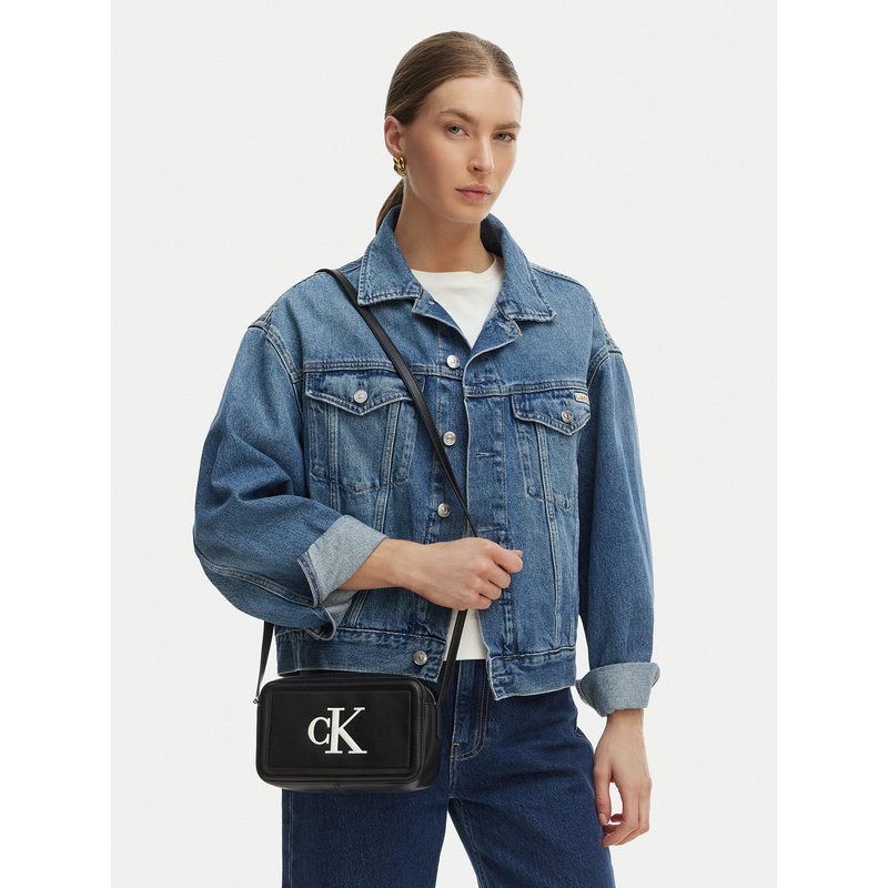 Handtasche Calvin Klein Bold Ck Camera Bag LV04F3220G Schwarz