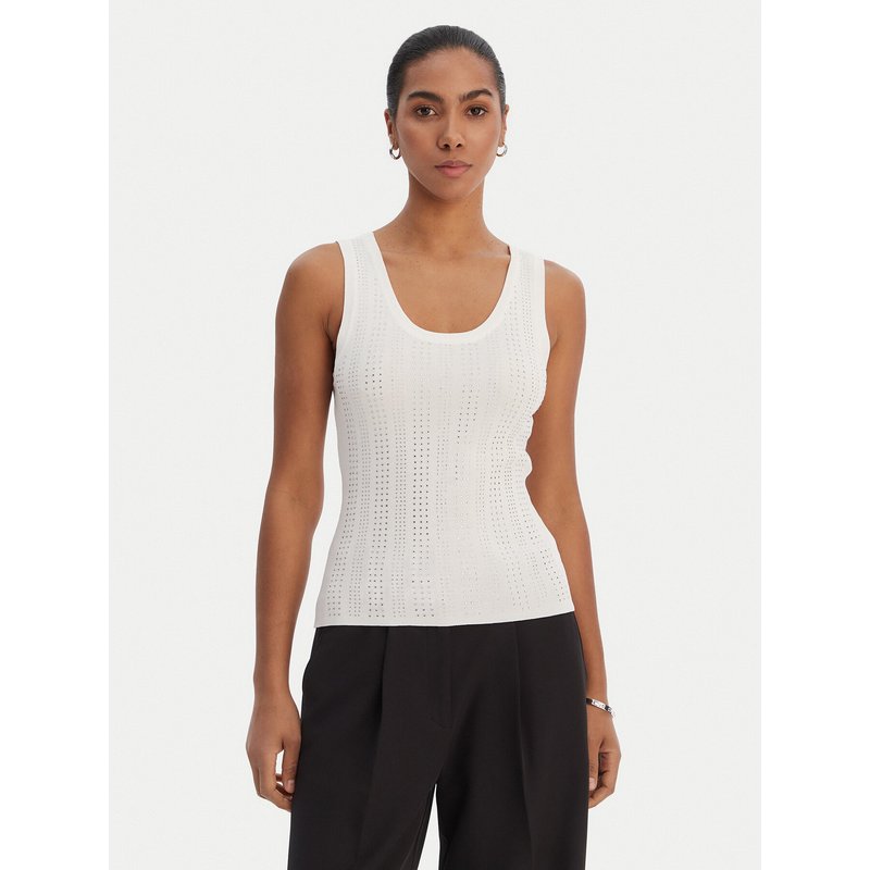Fracomina Top FR26ST4005K524R9 Écru Slim Fit