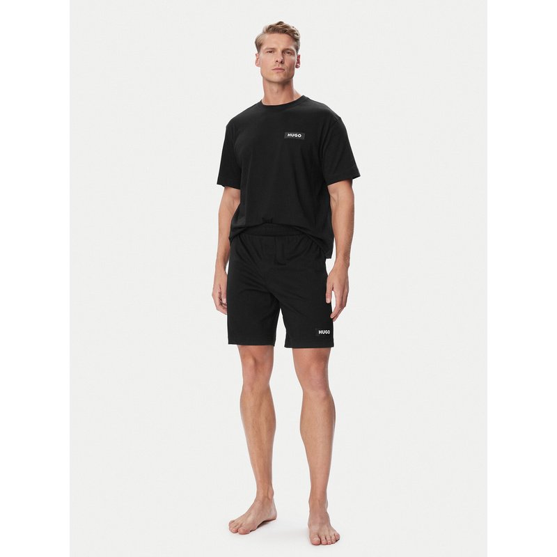 HUGO Pyjama Ron Short Set 50578605 Schwarz Regular Fit
