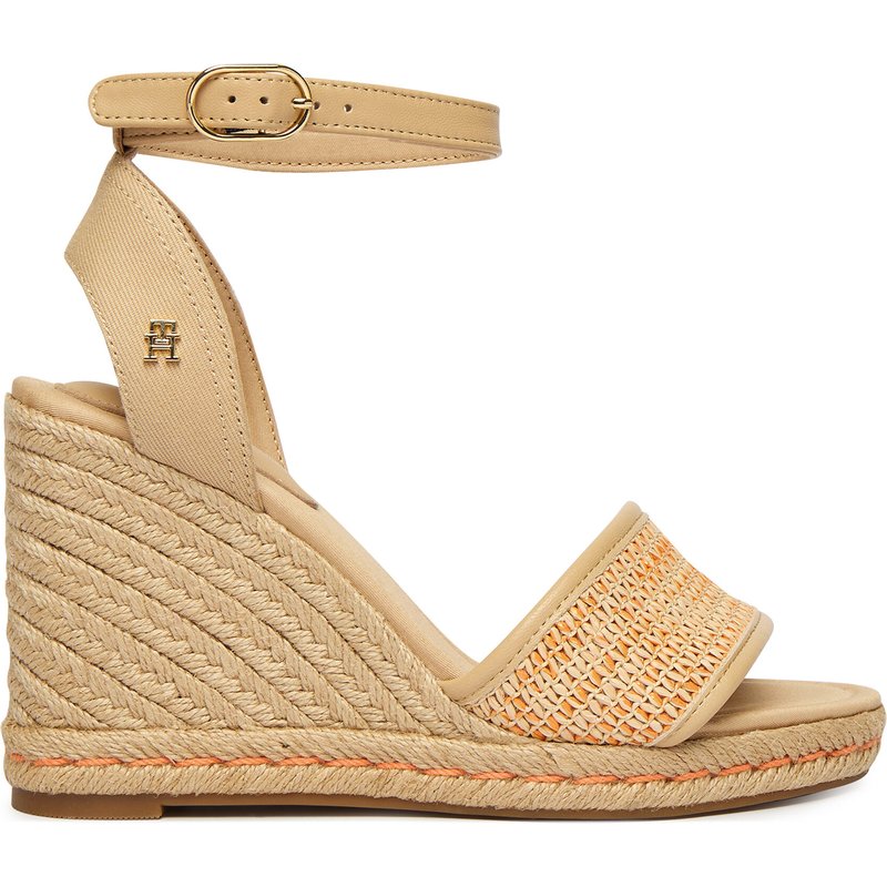 Espadrilles Tommy Hilfiger High Wedge Espad FW0FW09471 Hellbeige