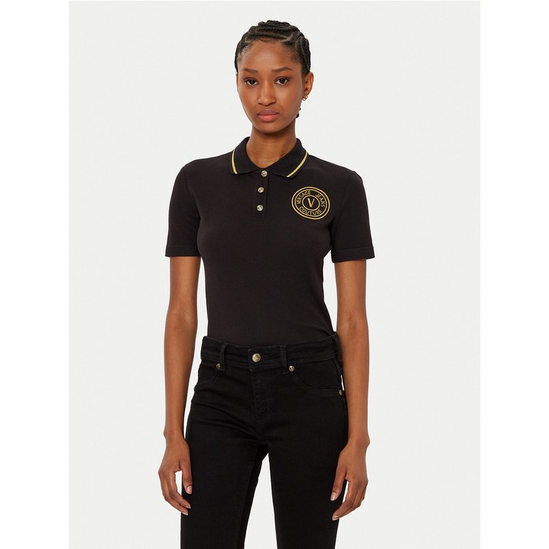 Versace Jeans Couture Poloshirt 78HAGT00 Schwarz Regular Fit
