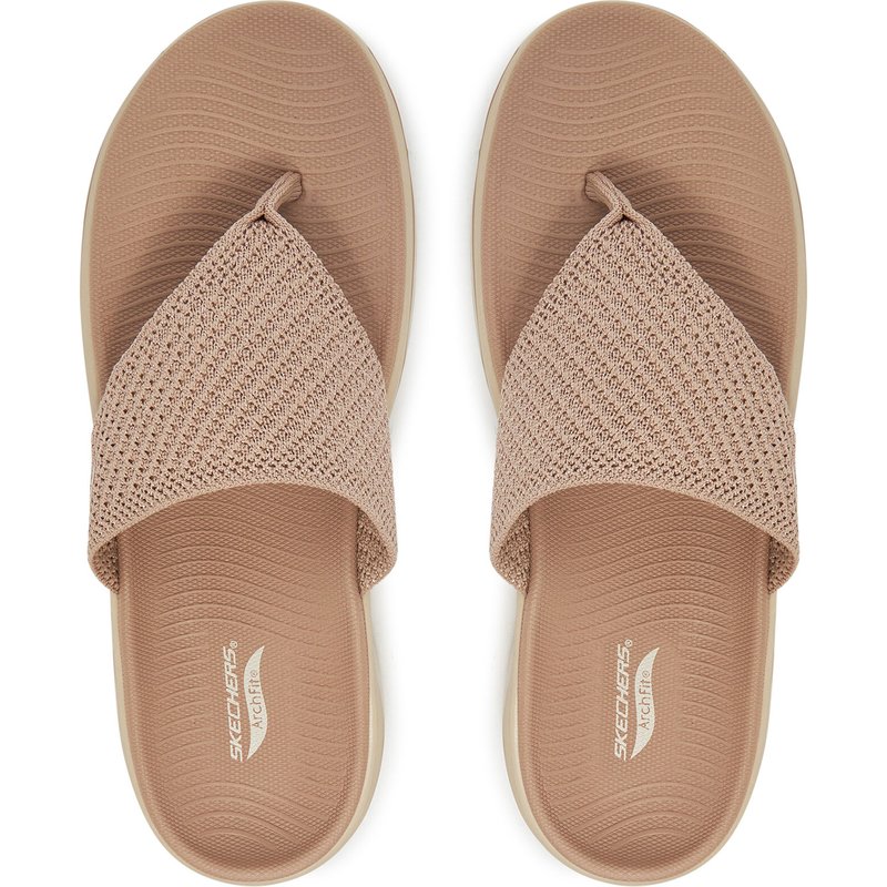 Zehentrenner Skechers Go Walk Arch Fit 2.0 Sandal-Carrie 140861/TPE Beige