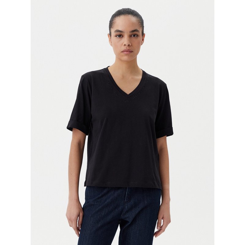 Liu Jo Sport T-Shirt TA5175 JS923 Schwarz Regular Fit