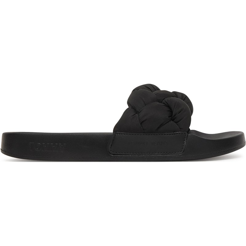 Pantoletten Tommy Jeans Tjw Braided Slides EN0EN02975 Schwarz
