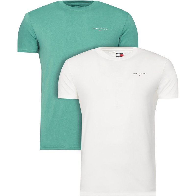 Tommy Jeans T-Shirt-Set DM0DM22316 Grün Slim Fit