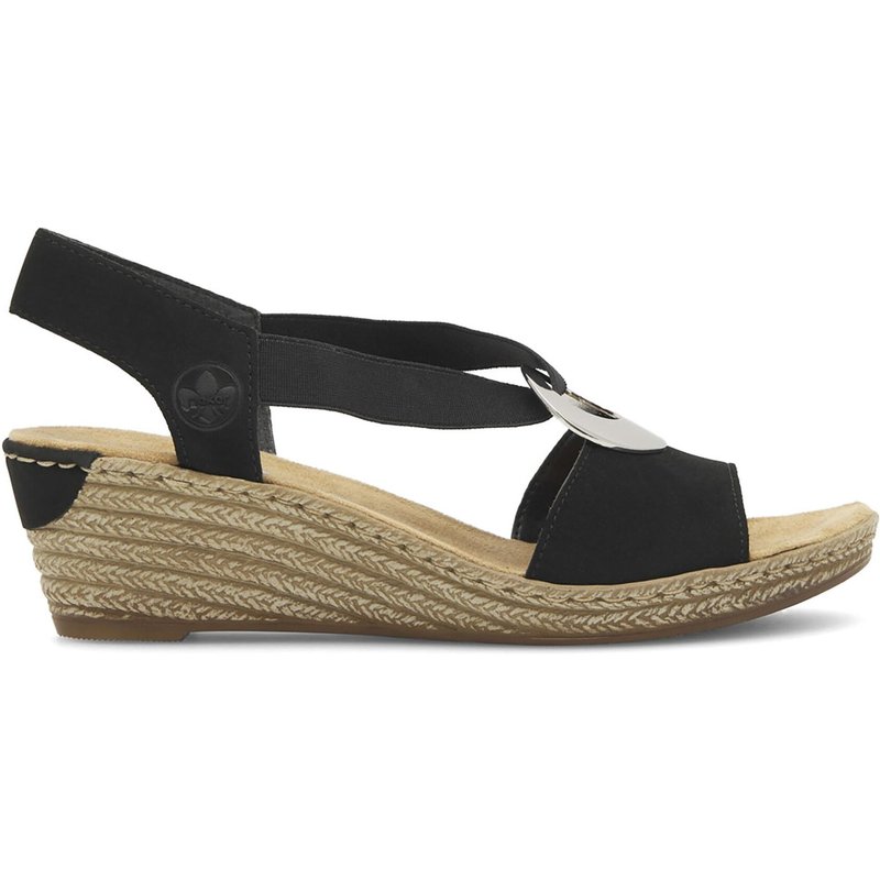 Sandalen Rieker 624H6-00 Schwarz