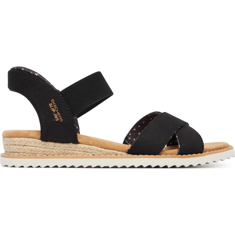Sandalen Skechers BOBS Desert Kiss - Golden Lily 114418/BLK Schwarz