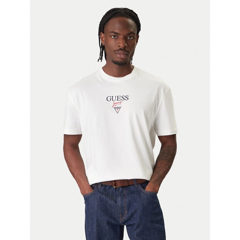 Guess Jeans T-Shirt M6RI45 K8HM0 Weiß Oversize