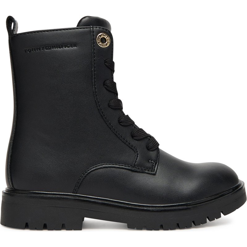 Schnürstiefeletten Tommy Hilfiger Lace-Up Bootie T3A5-34012-1355 S Schwarz