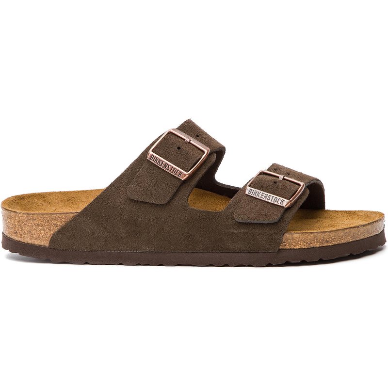 Pantoletten Birkenstock Arizona zamsz 0951313 Braun