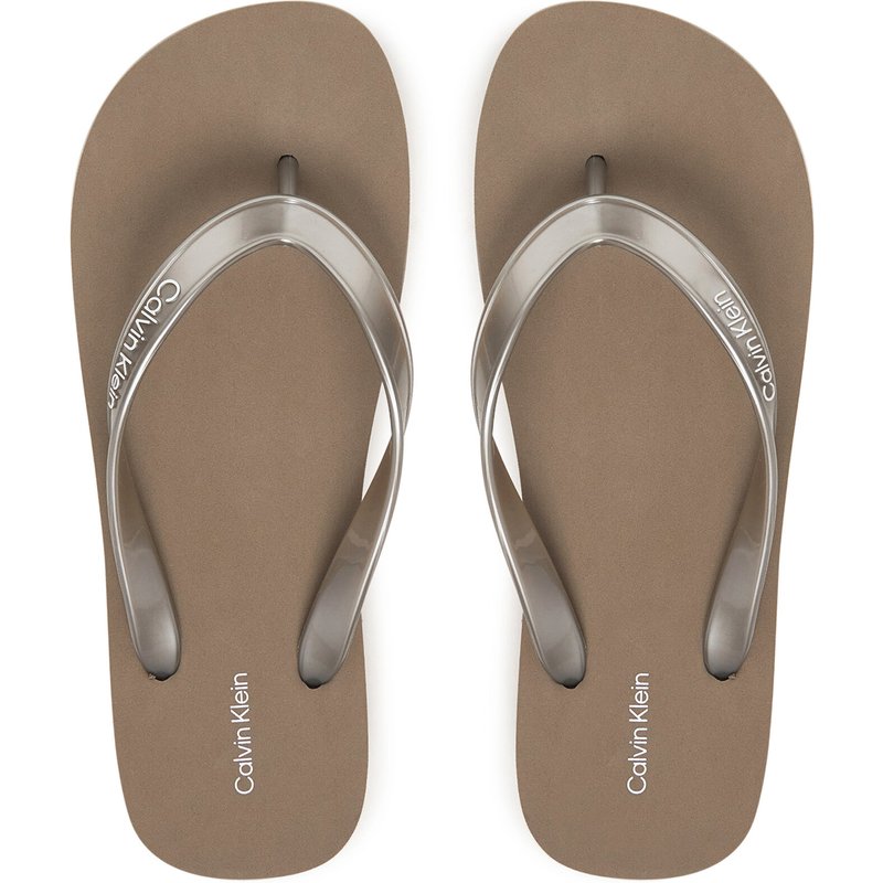 Zehentrenner Calvin Klein Flatform Flip Flop Met Tpu HW0HW03120 Goldfarben