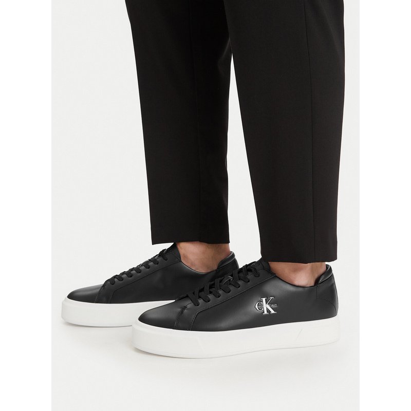 Sneakers Calvin Klein Basket Cupsole Laceup Lth Ml YM0YM01460 Schwarz