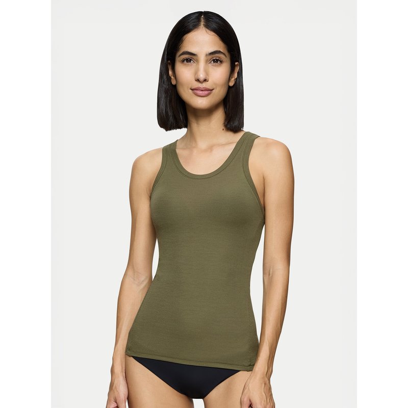 Triumph Top Beauty Layers 10221176 Grün Slim Fit