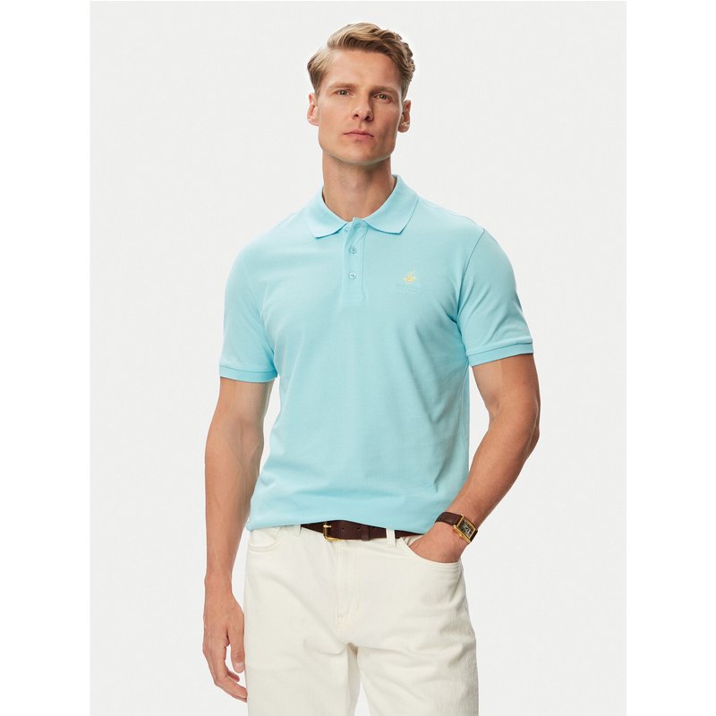Beverly Hills Polo Club Poloshirt P-SS26M-P42560 Türkisfarben Regular Fit