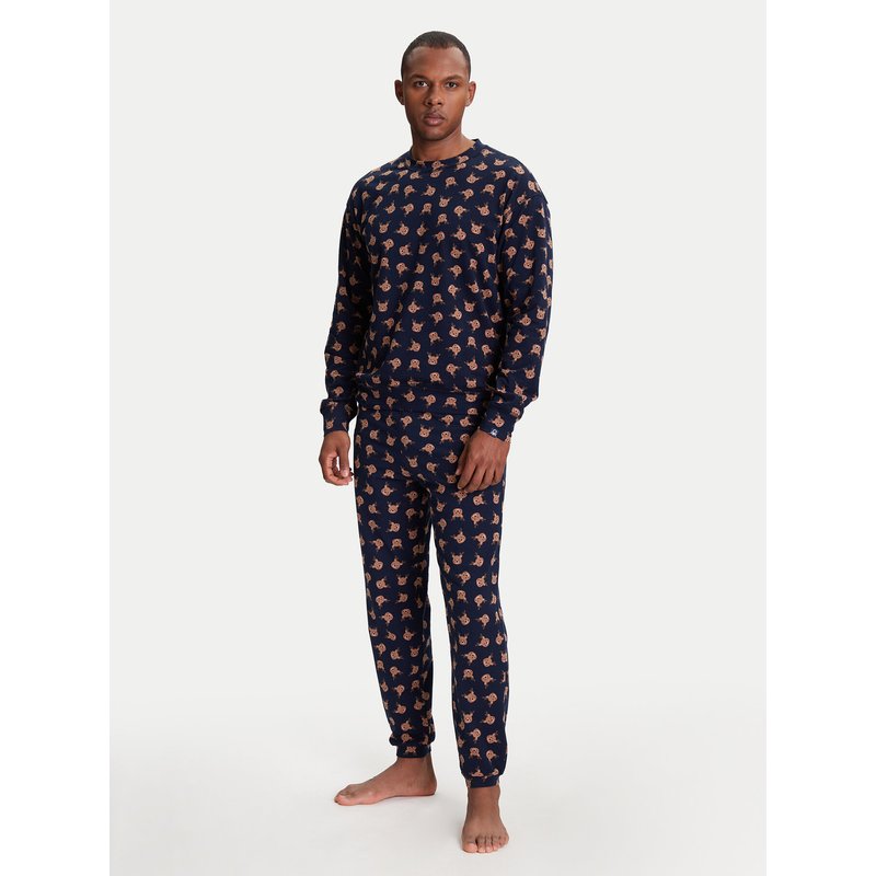 United Colors Of Benetton Pyjama 38DK4P02L Dunkelblau Regular Fit