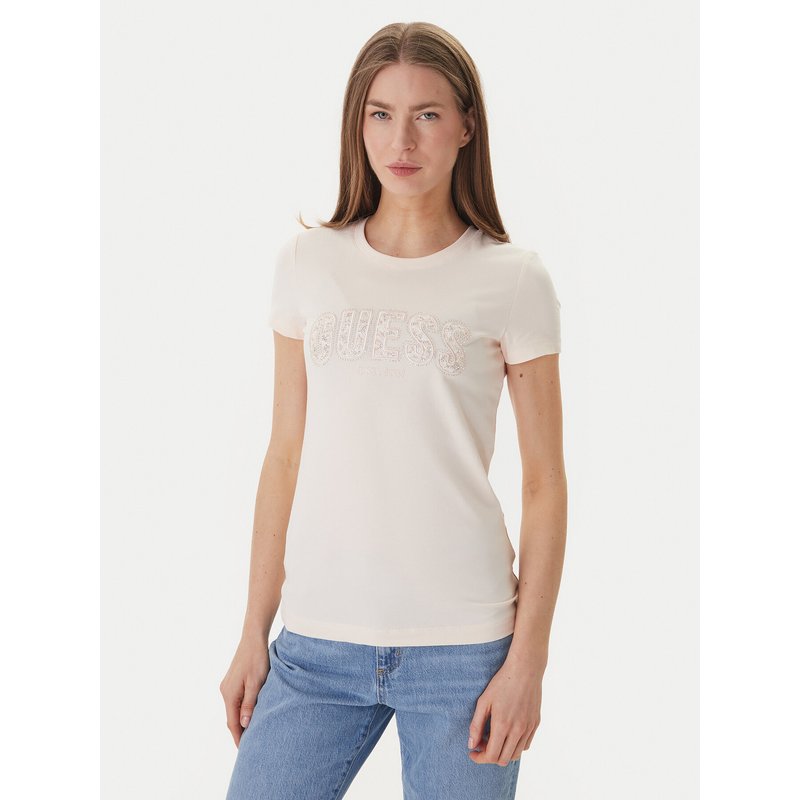 Guess T-Shirt W5GI04 J1314 Rosa Slim Fit