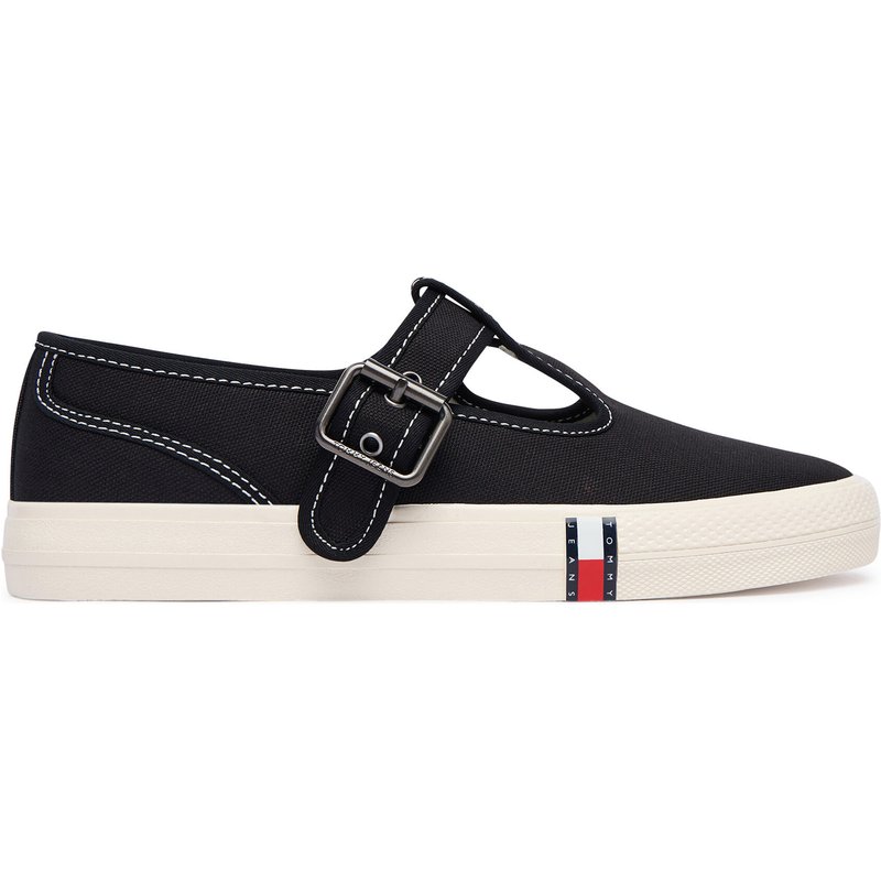 Sneakers aus Stoff Tommy Jeans Archive Y2K Mary Jane EN0EN03048 Schwarz