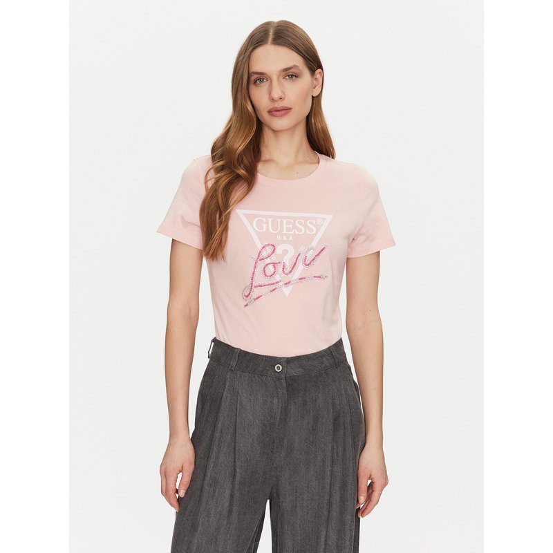 Guess T-Shirt W5GI05 I3Z14 Rosa Regular Fit