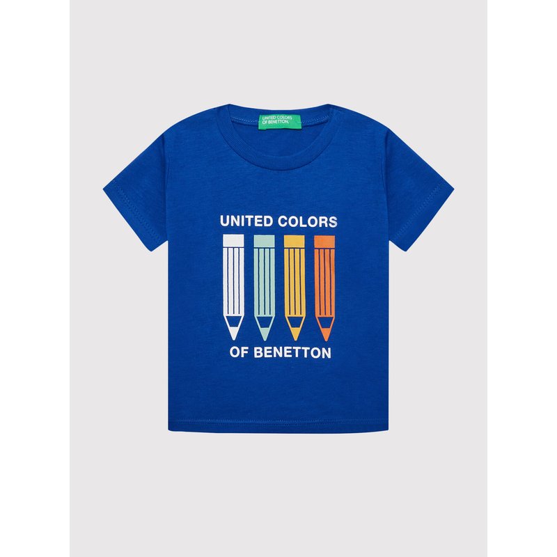 United Colors Of Benetton T-Shirt 3I1XG102N Blau Regular Fit